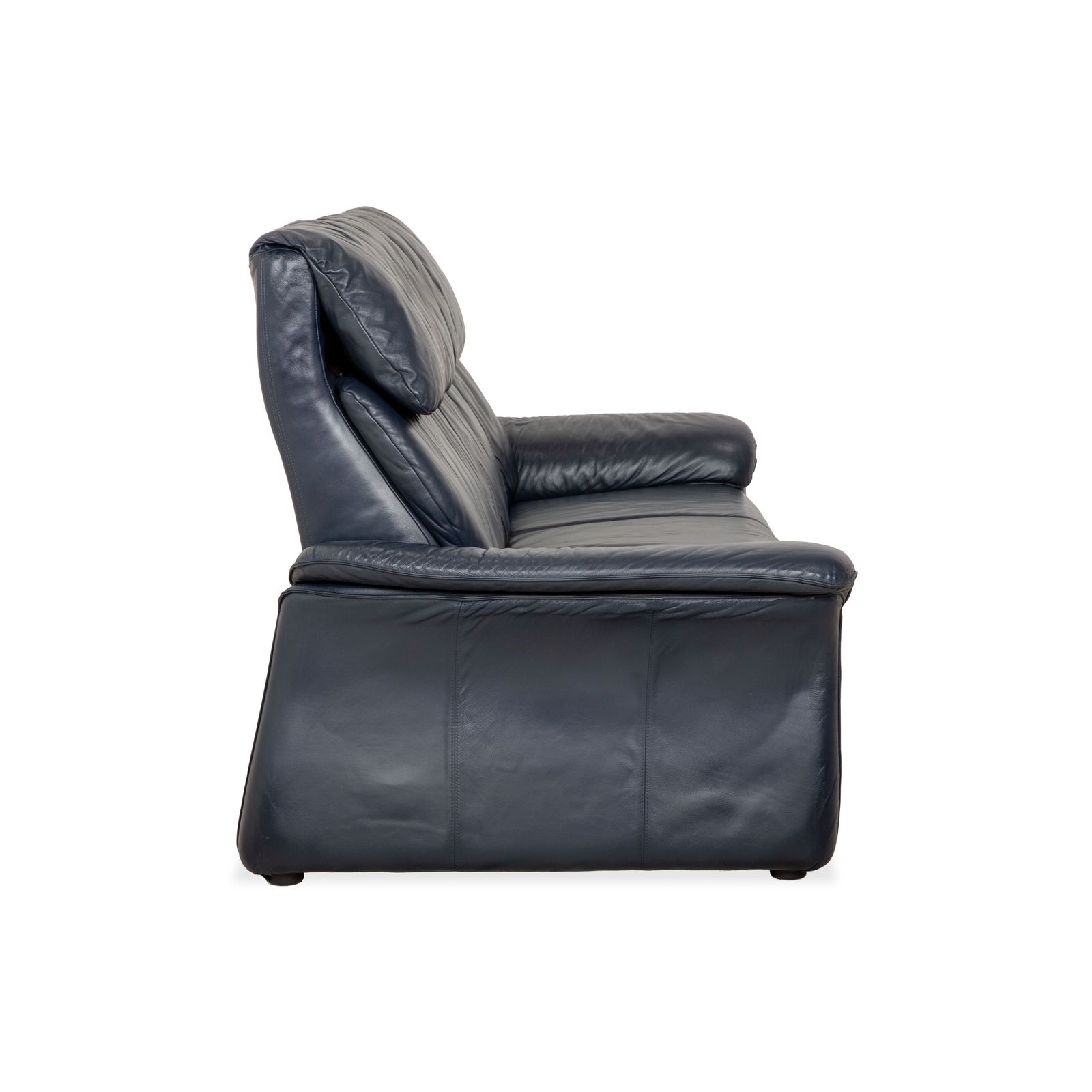 photo furniture Canapé Laauser 3 places en cuir bleu foncé