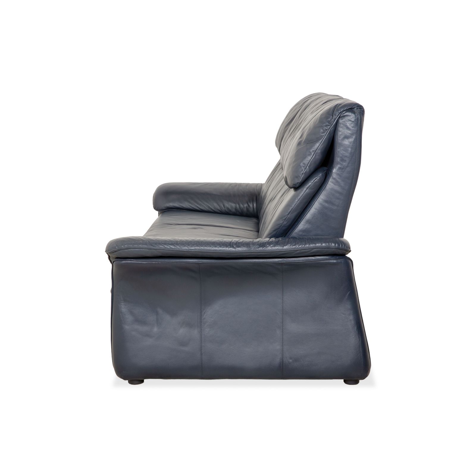 Mobilier Canapé Laauser 3 places en cuir bleu foncé photo