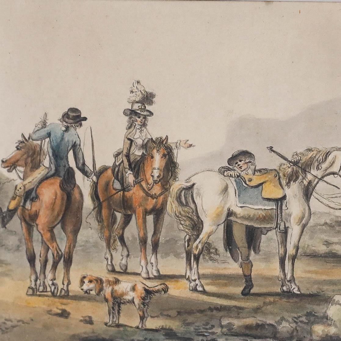 Francis William Topham (1808 1877) 19th Century Watercolour, The Morning Ride photo Art