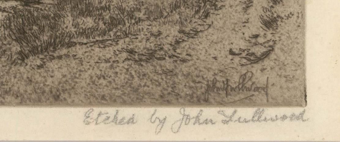 John Fullwood Rba (1854 1931) Early 20th Century Etching, Halliford Bend photo Art