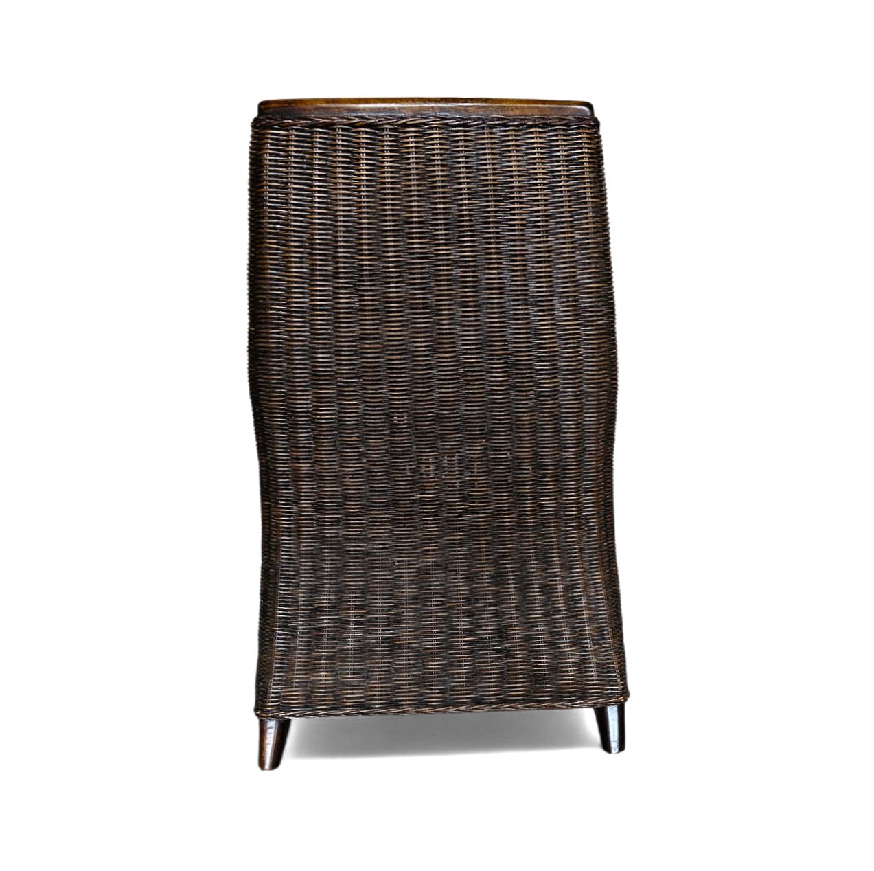 Rattan Arm Chair 1960s / Wooden Armrests / Leather Seat photo vintage