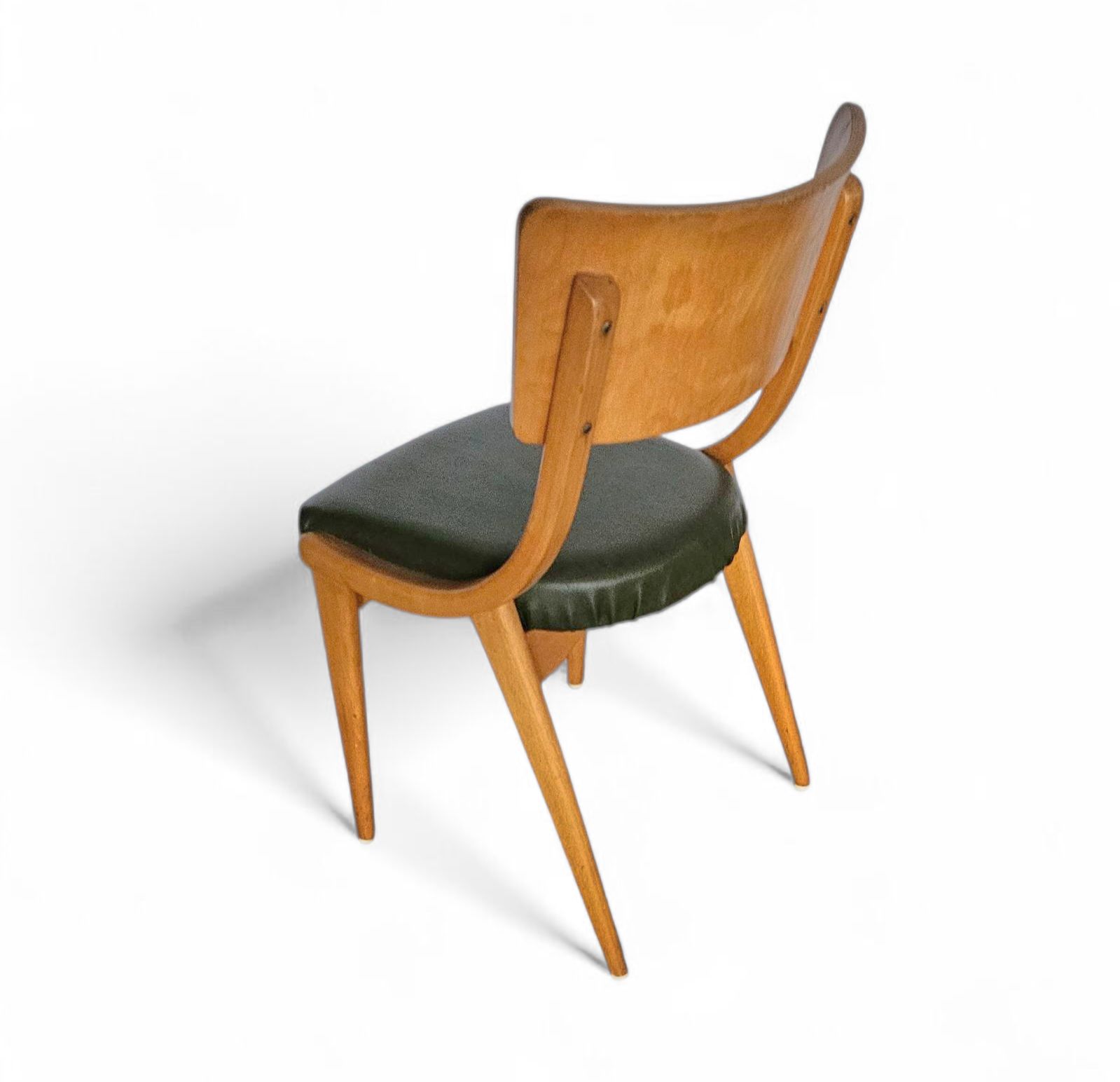 Furniture 4 X Wooden Dining Benchairs 136 / Chairs By Stol Kamnik / 1960s / Slovenië photo