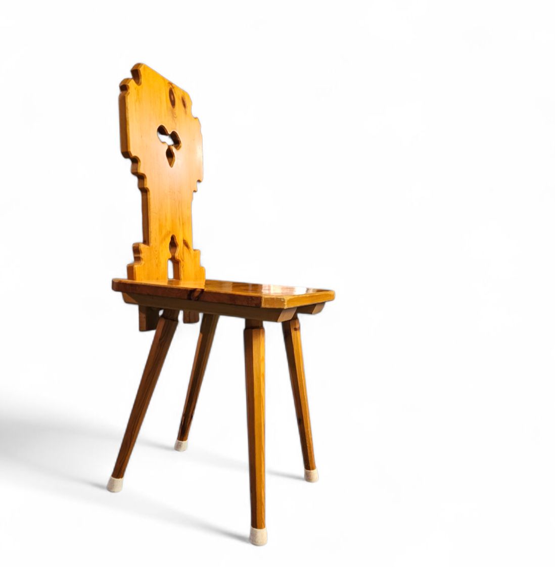 photo for sale 4 X Folk / Tyroler / Pine Wood Chairs / 1970