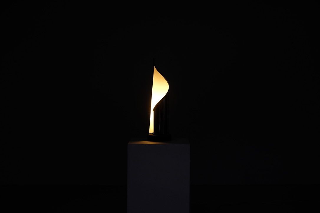 Table Lamp In Steel By Stilnovo, Italy 1970s.