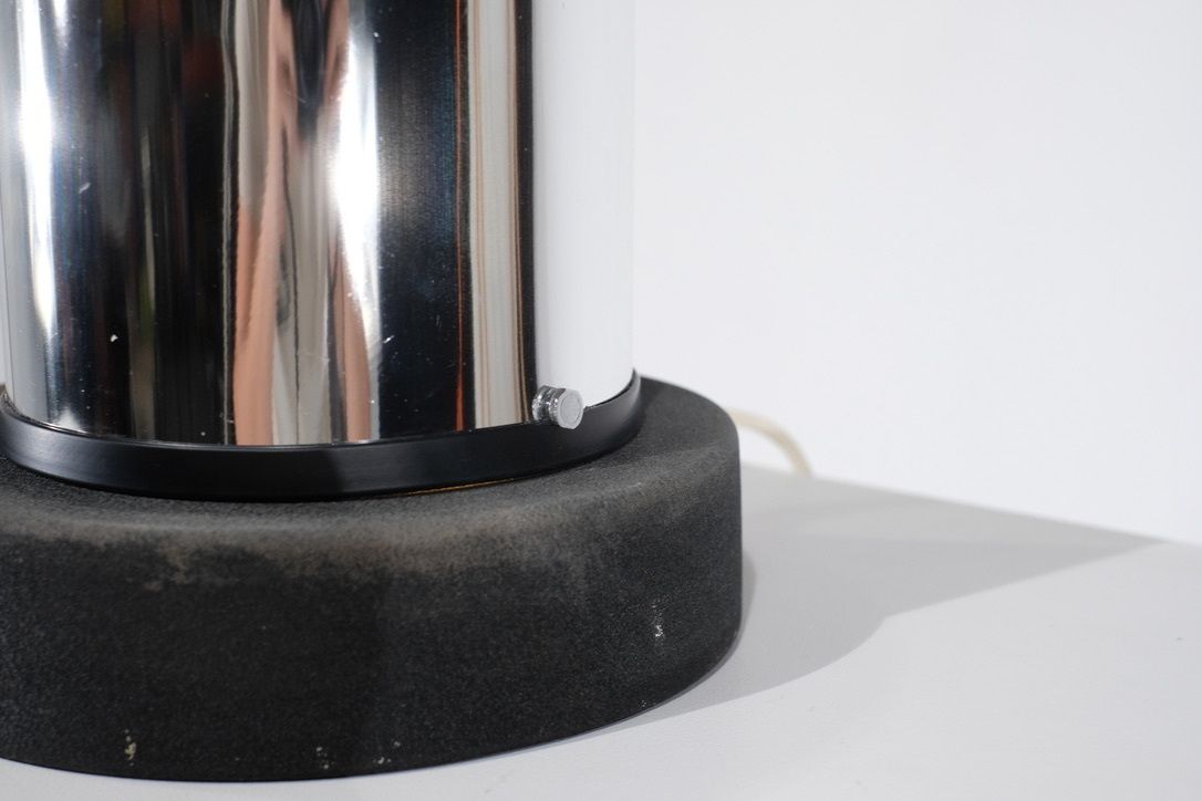 Table Lamp In Steel By Stilnovo, Italy 1970s. photo vinterior