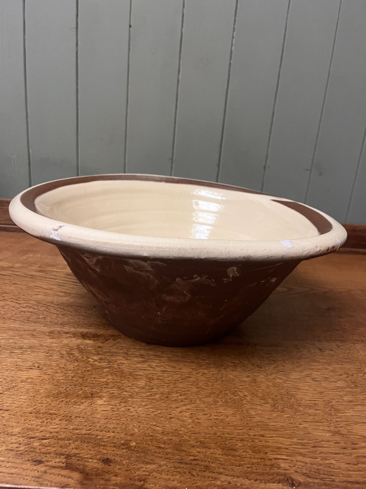 Antique Semi Glazed Dairy Bowl photo 170.0