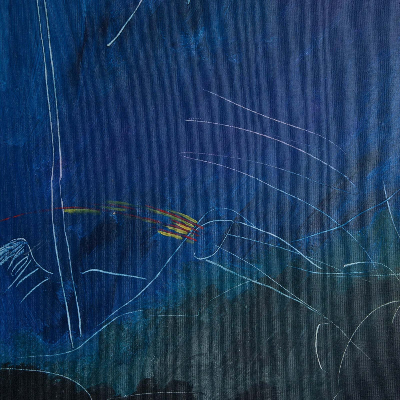 Abstracte Nachtelijke Compositie – Gesigneerd, Kunstenaar Vooralsnog Onbekend photo Kunst