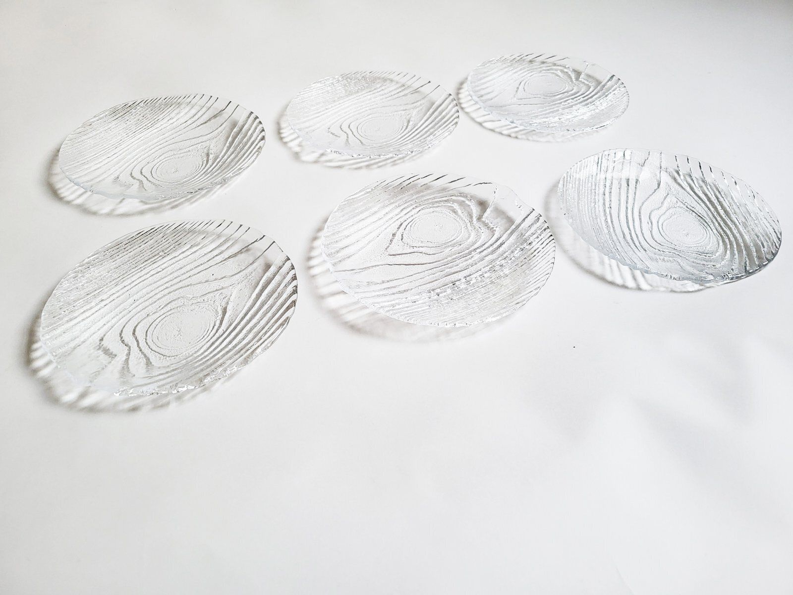 Riedl Austria Crystal Glass Dessert Plates By C. J. Riedel, 1970s, Set Of 6 photo for sale