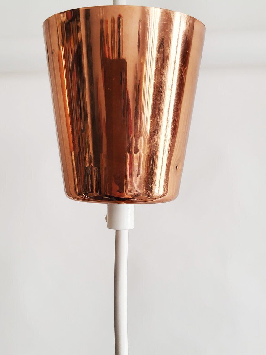 photo for sale Modernist Crystal And Copper Pendant Lights By Bakalowits & Söhne, Austria, 1960s, Set Of 3