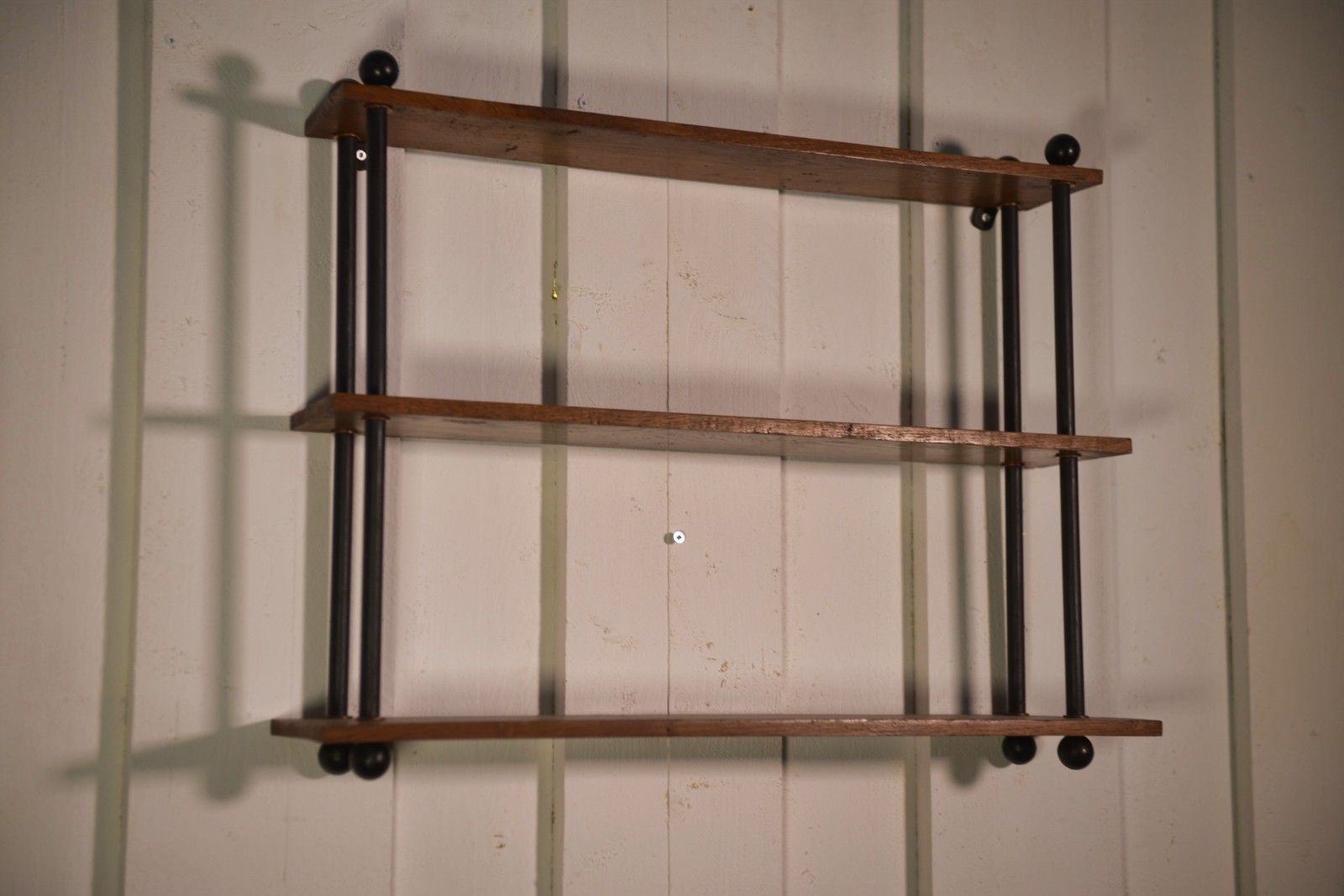 1960's Oak Shelf And Steel Tube photo Furniture