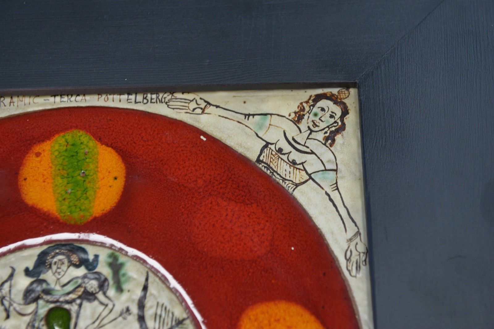 Ceramic Frame By Nicolae Groza 1986's photo vintage