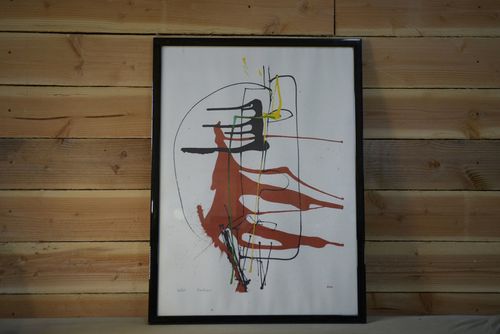Mendocino Modern Art Lithograph Numbered 44/250 Signed Rives Xxth photo furniture