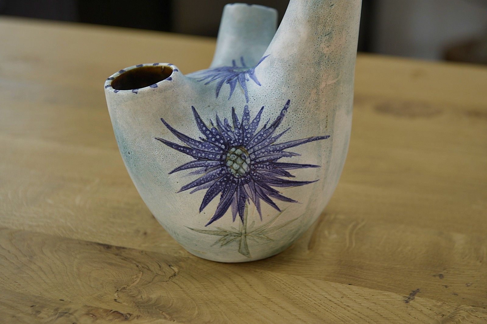 Ceramic Vase By Marie Madeleine Jolly Model "Thistle" 1940's photo vinterior