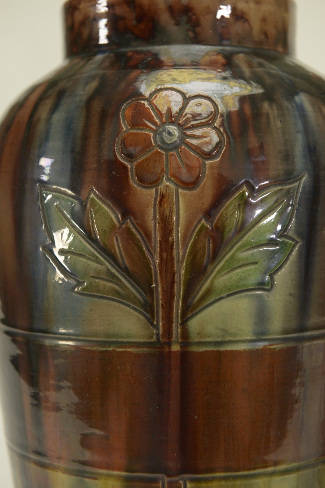 Pair Of Early 20th Century Slipper Vases Stamped Belgium 158 photo buy