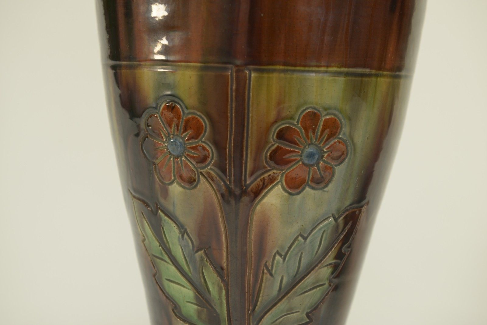 Home Decor Pair Of Early 20th Century Slipper Vases Stamped Belgium 158 photo