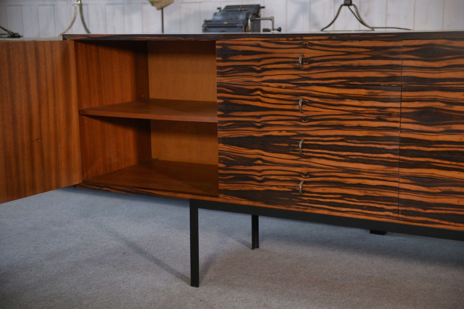photo furniture Gabon Ebony Design Row 1 Door 12 Drawers 1960's
