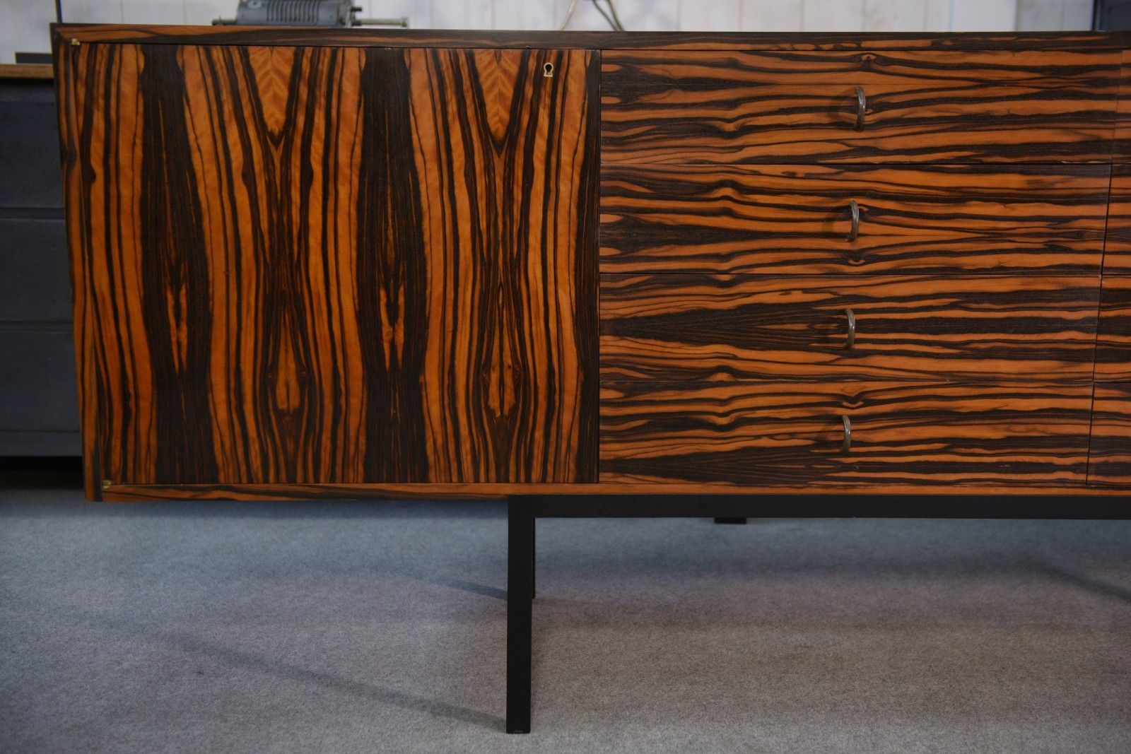 5509.0 Gabon Ebony Design Row 1 Door 12 Drawers 1960's photo