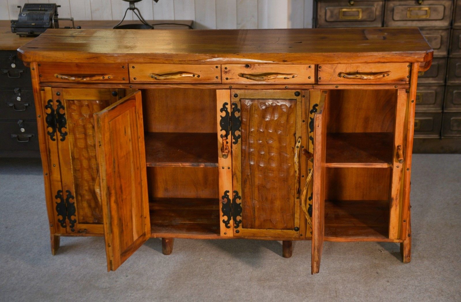 1970's Sculptural Brutalist Buffet photo for sale