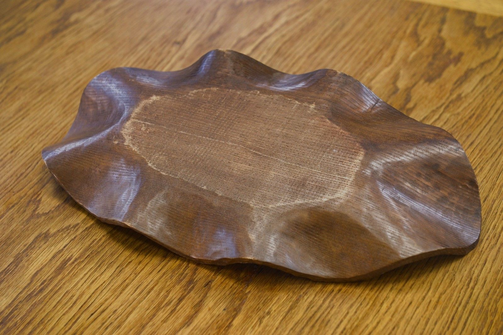 1950's Brutalist Oak Centerpiece photo 132.0