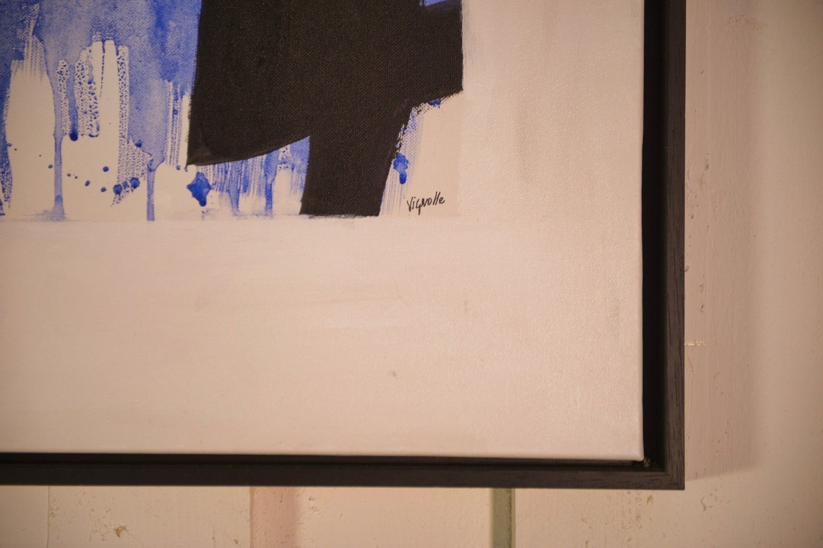 Abstract Painting "Homage To Pierre Soulages" By Lucien Vignolle photo vinterior