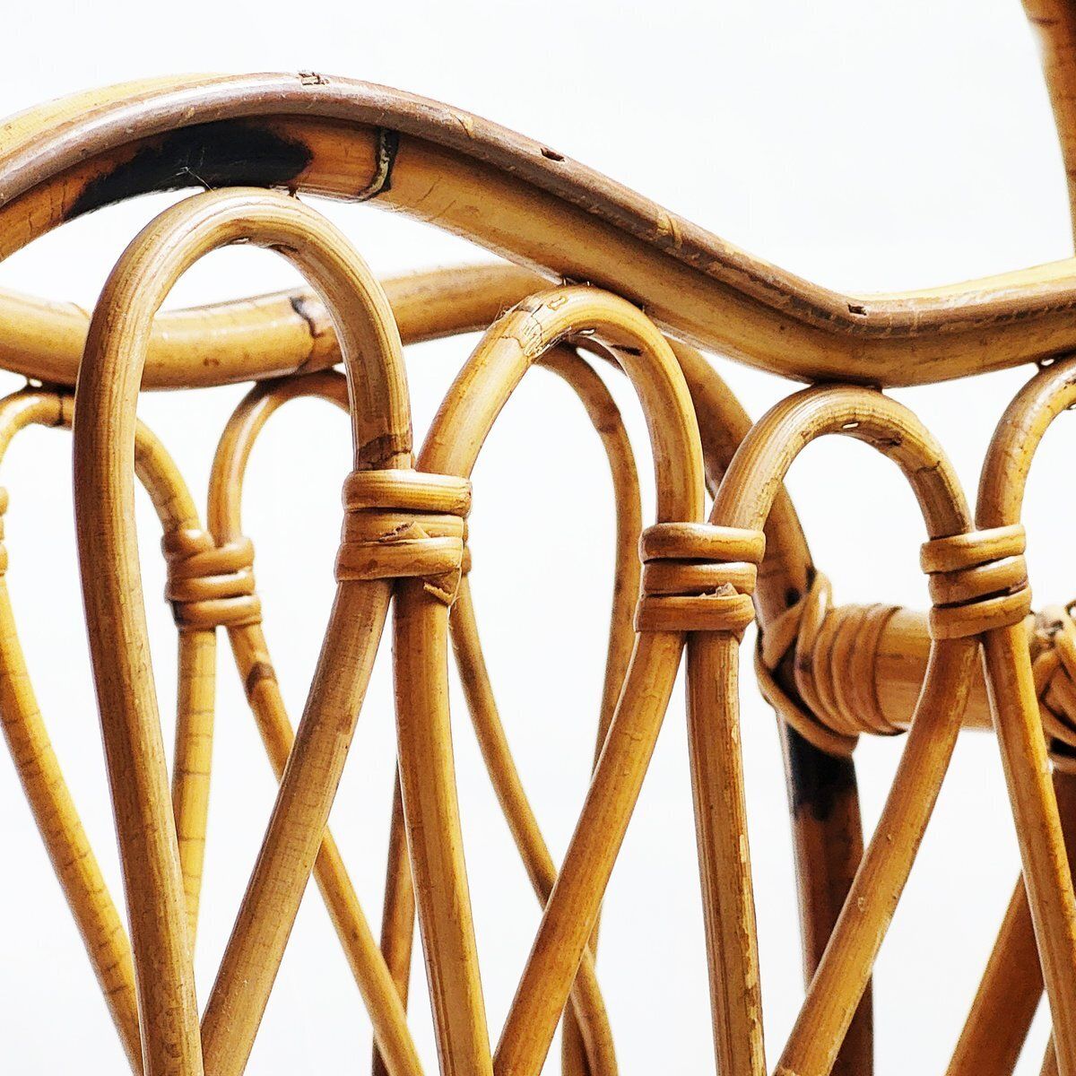 photo for sale Italian Bamboo Magazine Rack, 1950s