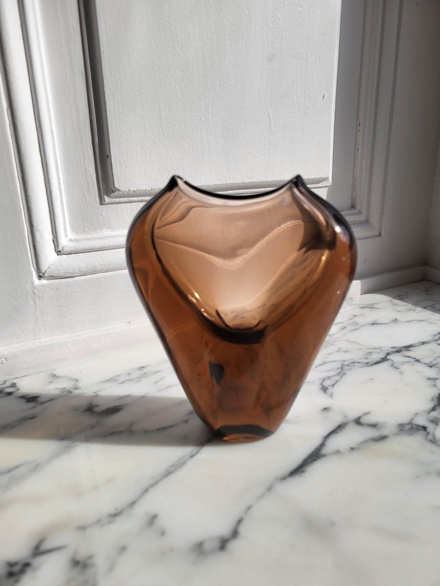 Czech Glass Vase By Miroslav Klinger, 1970s photo furniture