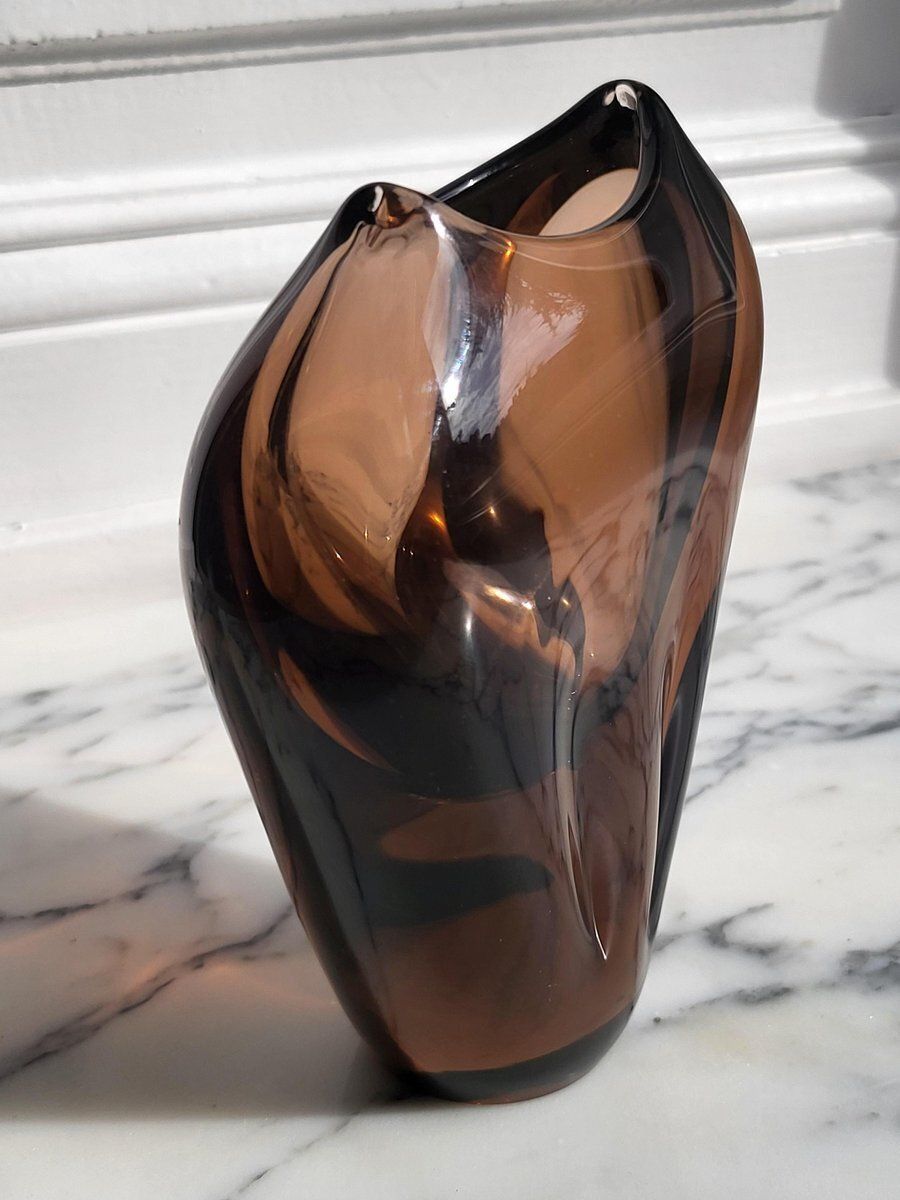 Czech Glass Vase By Miroslav Klinger, 1970s photo Home Decor