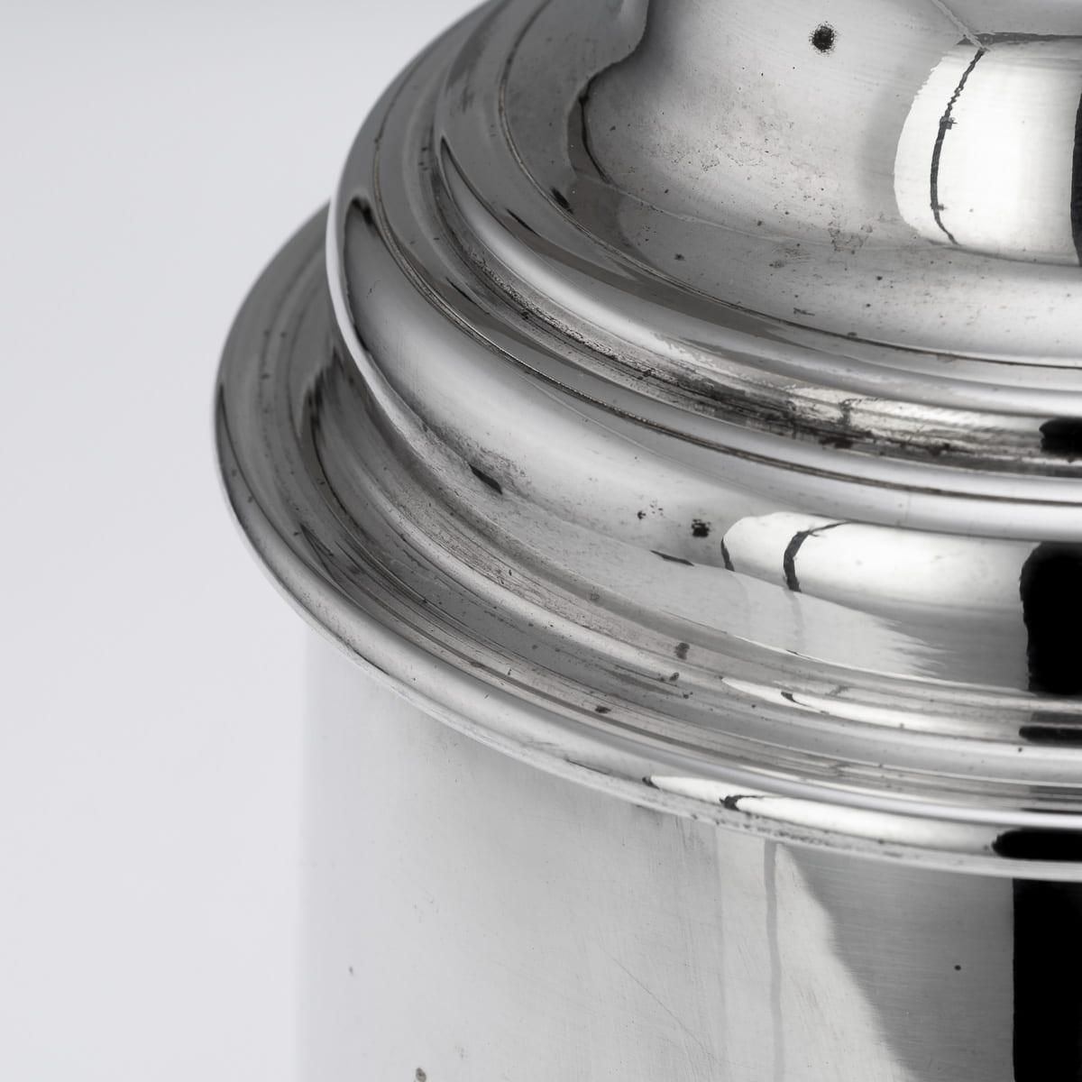 photo vinterior Vintage 20th Century Italian Silver Plated Lidded Tankard Ice Bucket C.1970
