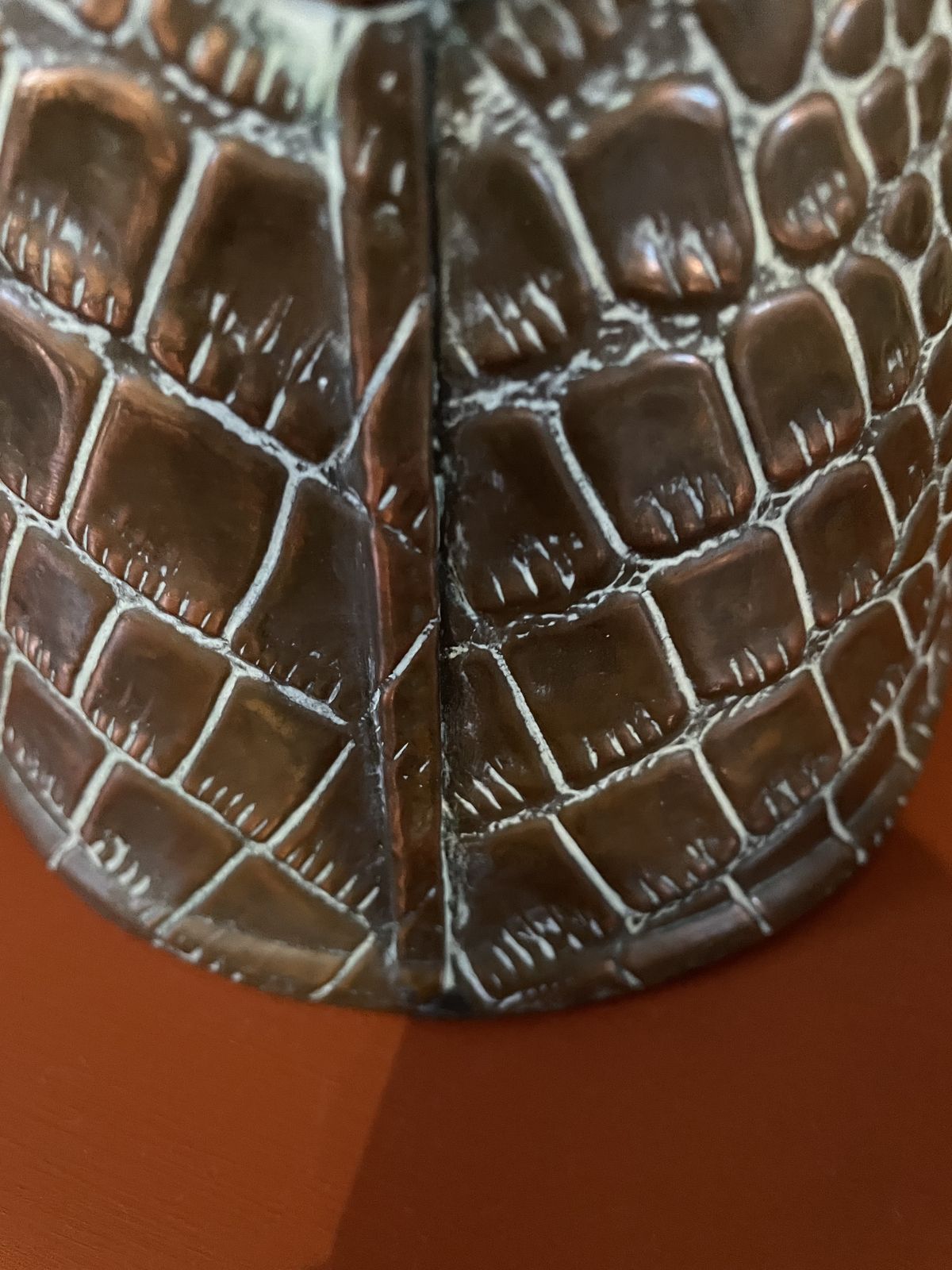 Copper Joseph Sankey Jug ‘Lizard Skin’ Design photo vintage
