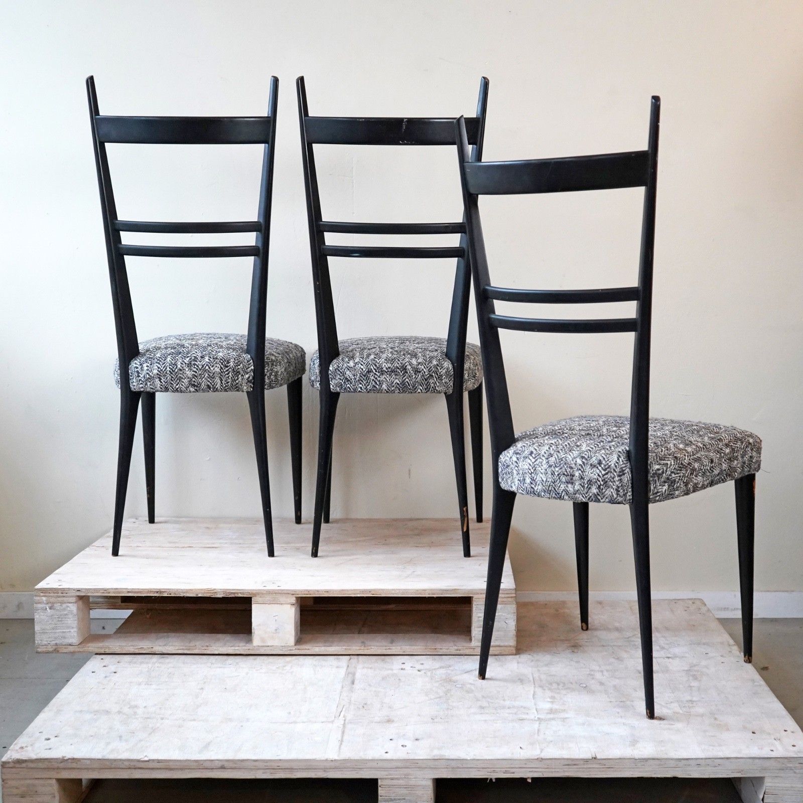 Set Of Six Model "689" High Back Beech Chairs For Ligne Roset, France 1960s photo Furniture