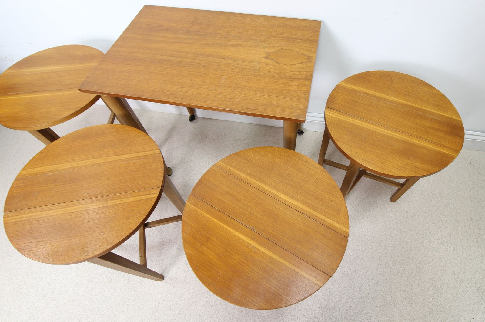 Poul Hundevad Teak Nest Of 5 Tables photo vinterior