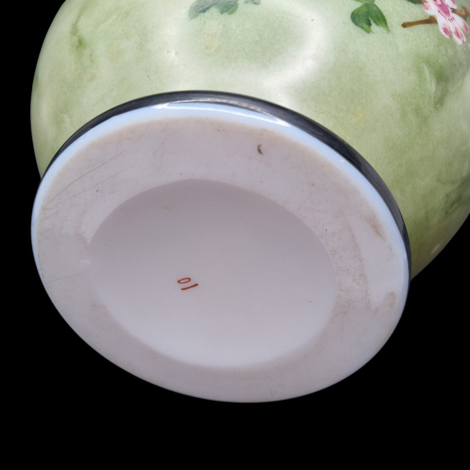 photo for sale Antique Baccarat Hand Blown Hand Painted Opaline Art Glass 19thc
