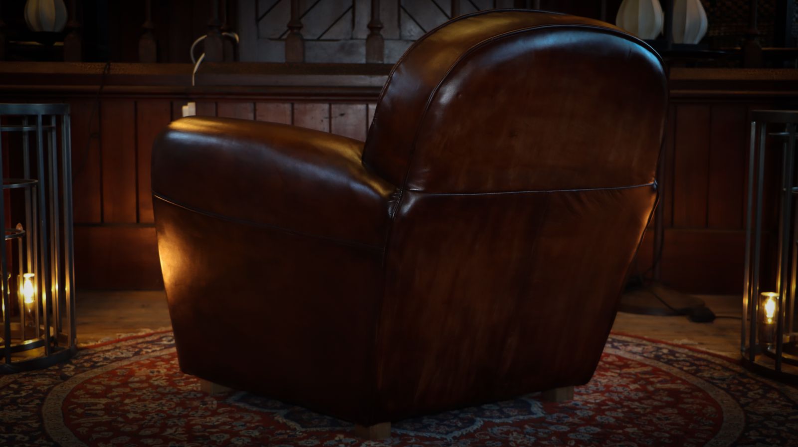 Superb Timothy Oulton Flea Market Club Library Leather Armchair Antique Tobacco photo 1050.0