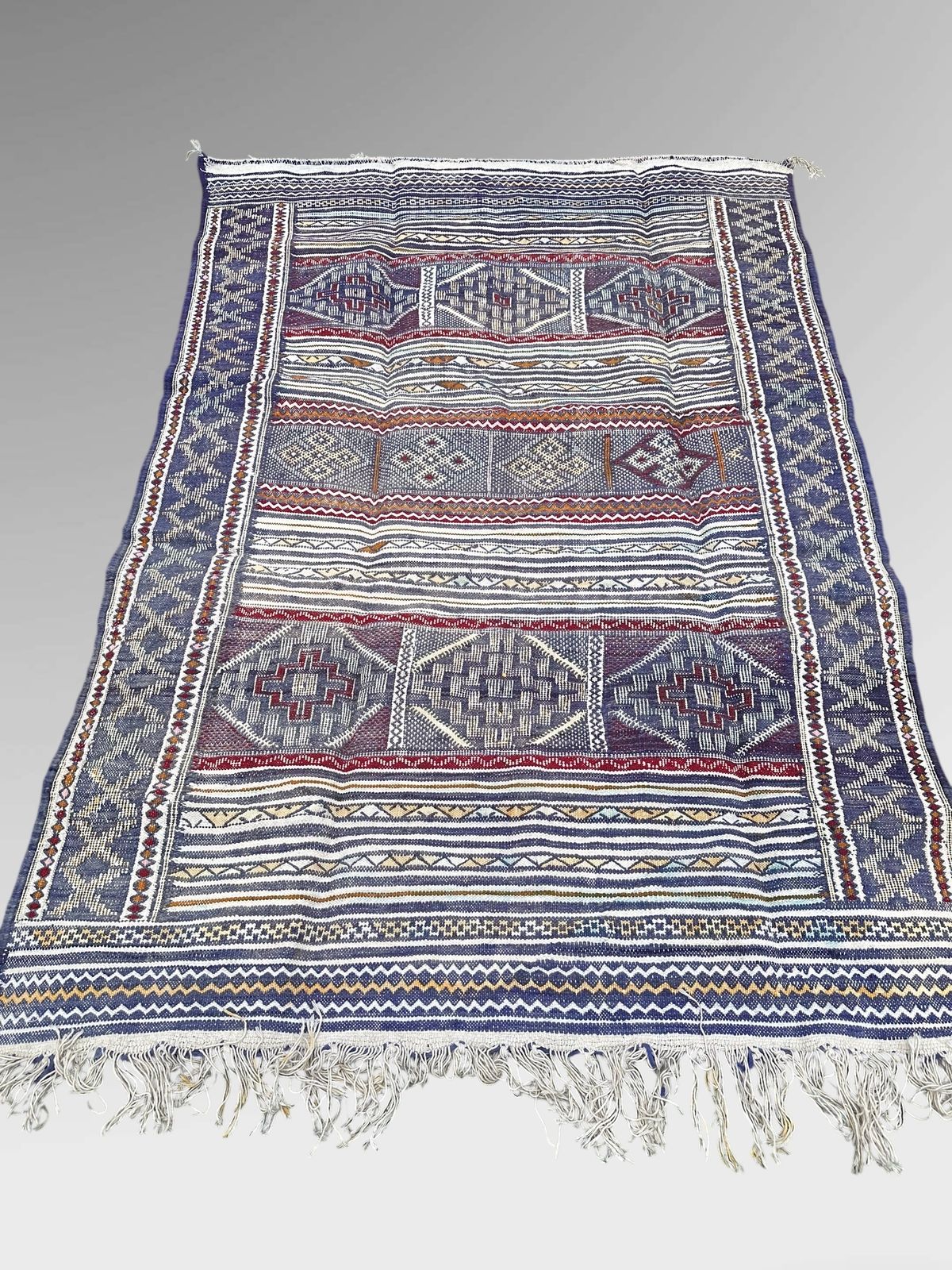 Nomadic Berber Handwoven Kilim Rug Tiflet