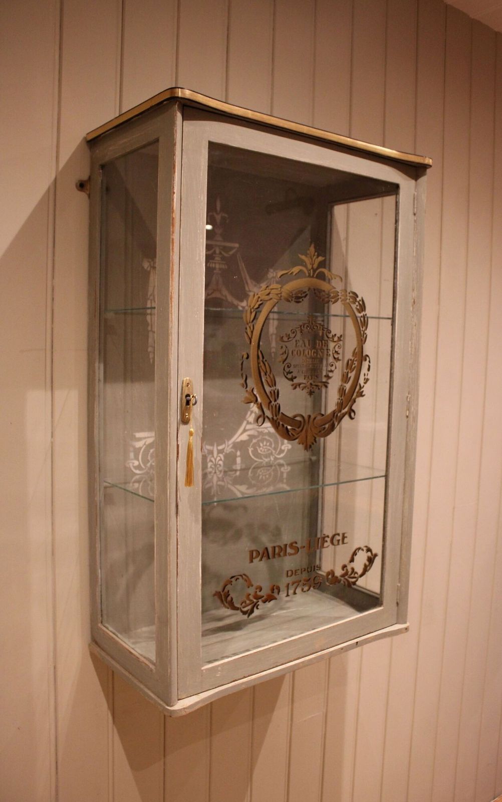 French Sign Written Wall Cabinet