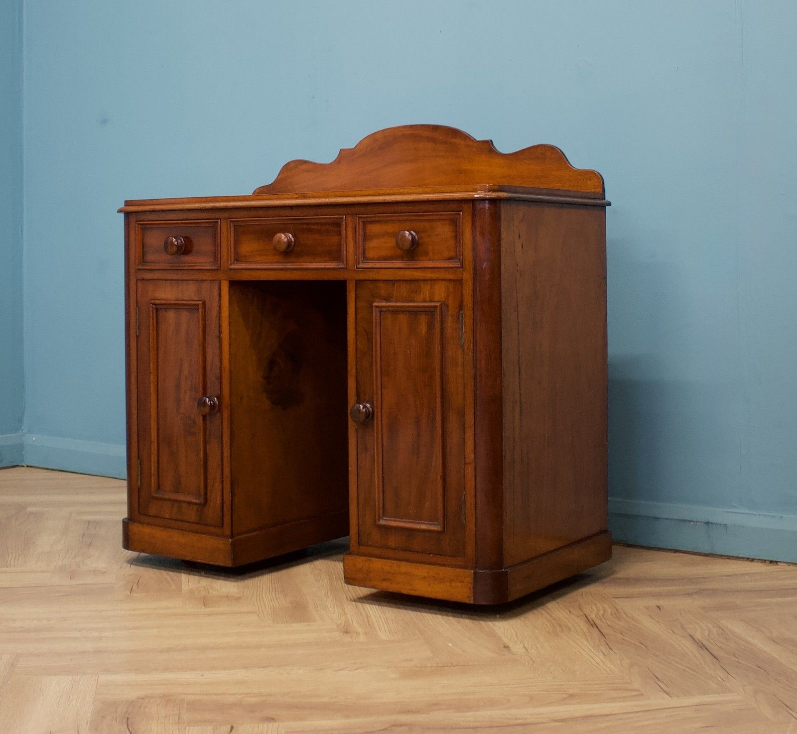 Antique Victorian Mahogany Compact Desk, 1880s #1619 photo Furniture
