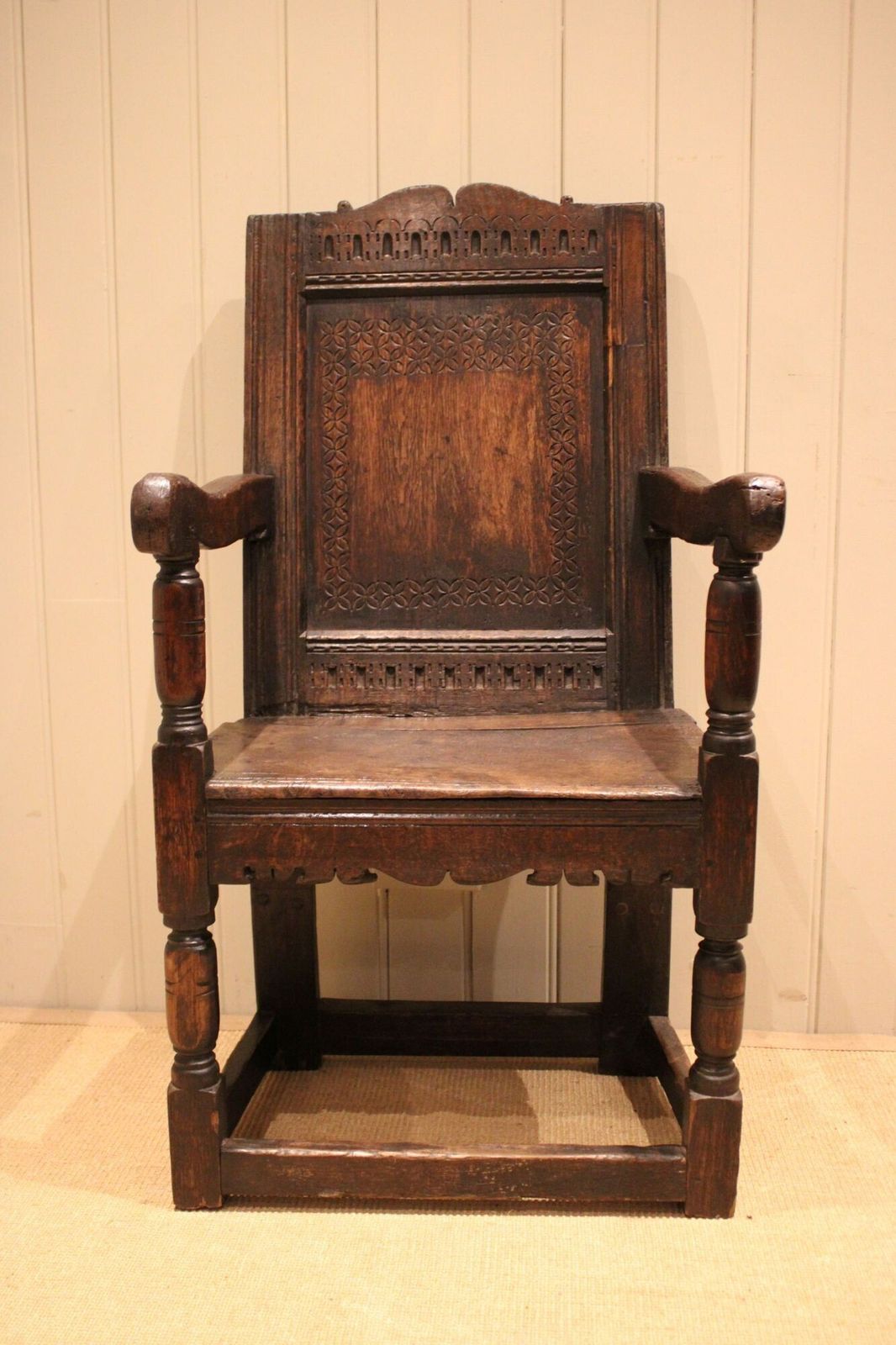 photo for sale Oak Wainscot Chair, 1800s, Antique