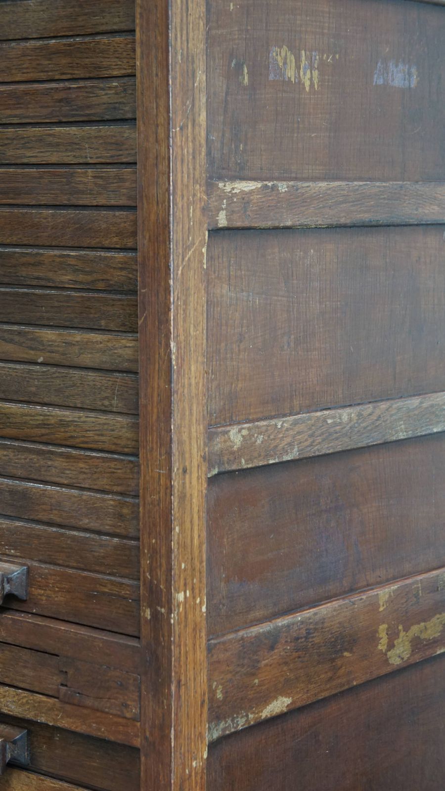 photo furniture Insane Antique Oak Notary Cabinet With Two Roller Doors, A Working Lock And A Beautiful Patina