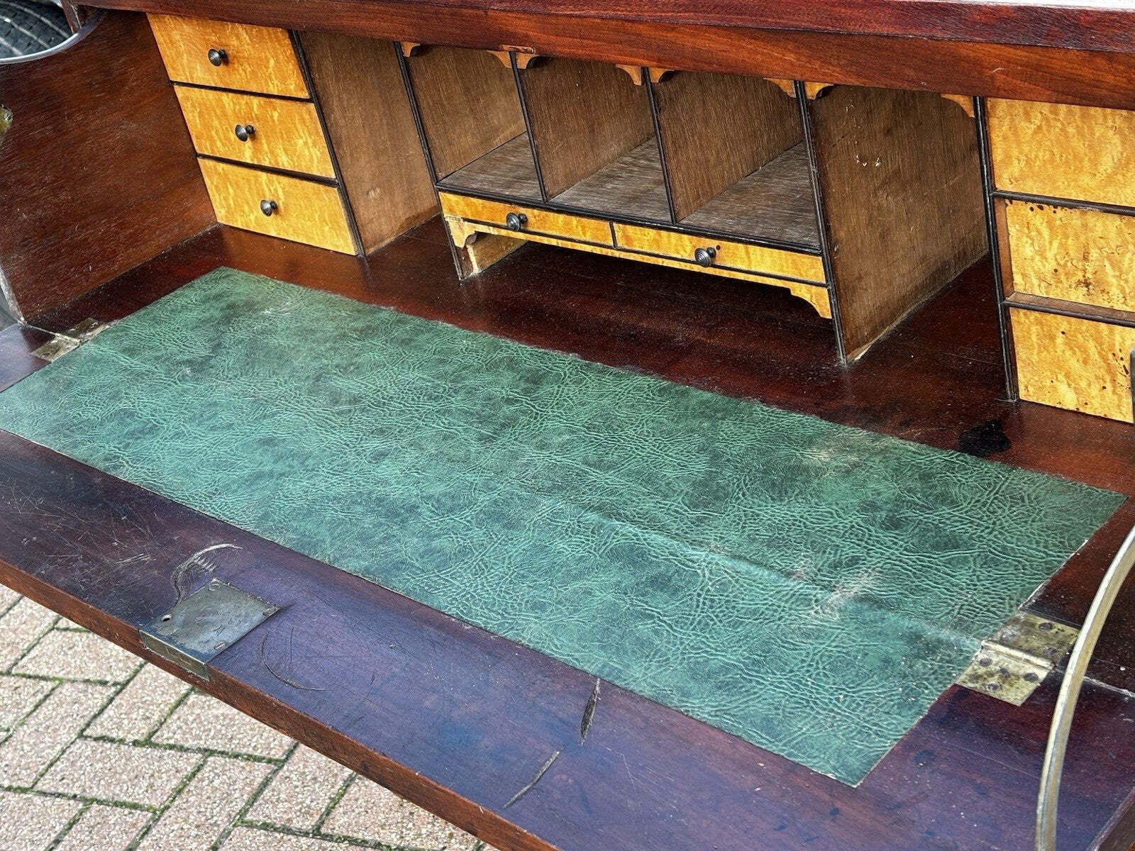photo buy Mahogany Campaign Secretaire Chest Of Drawers.