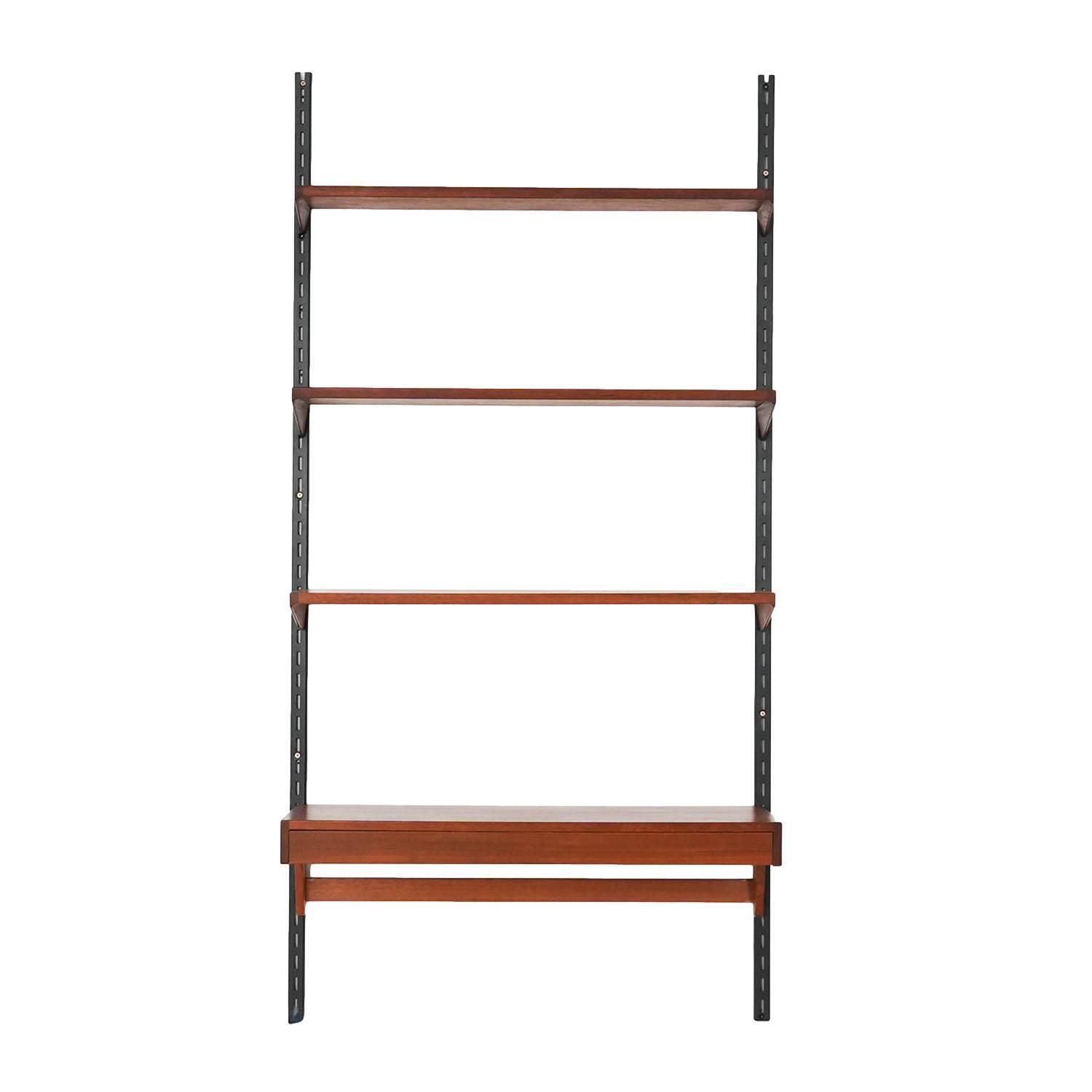 Teak Modular Shelving Unit, Danish Design, 1960s, Designer: Kai Kristiansen, Manufacturer: Fm Møbler