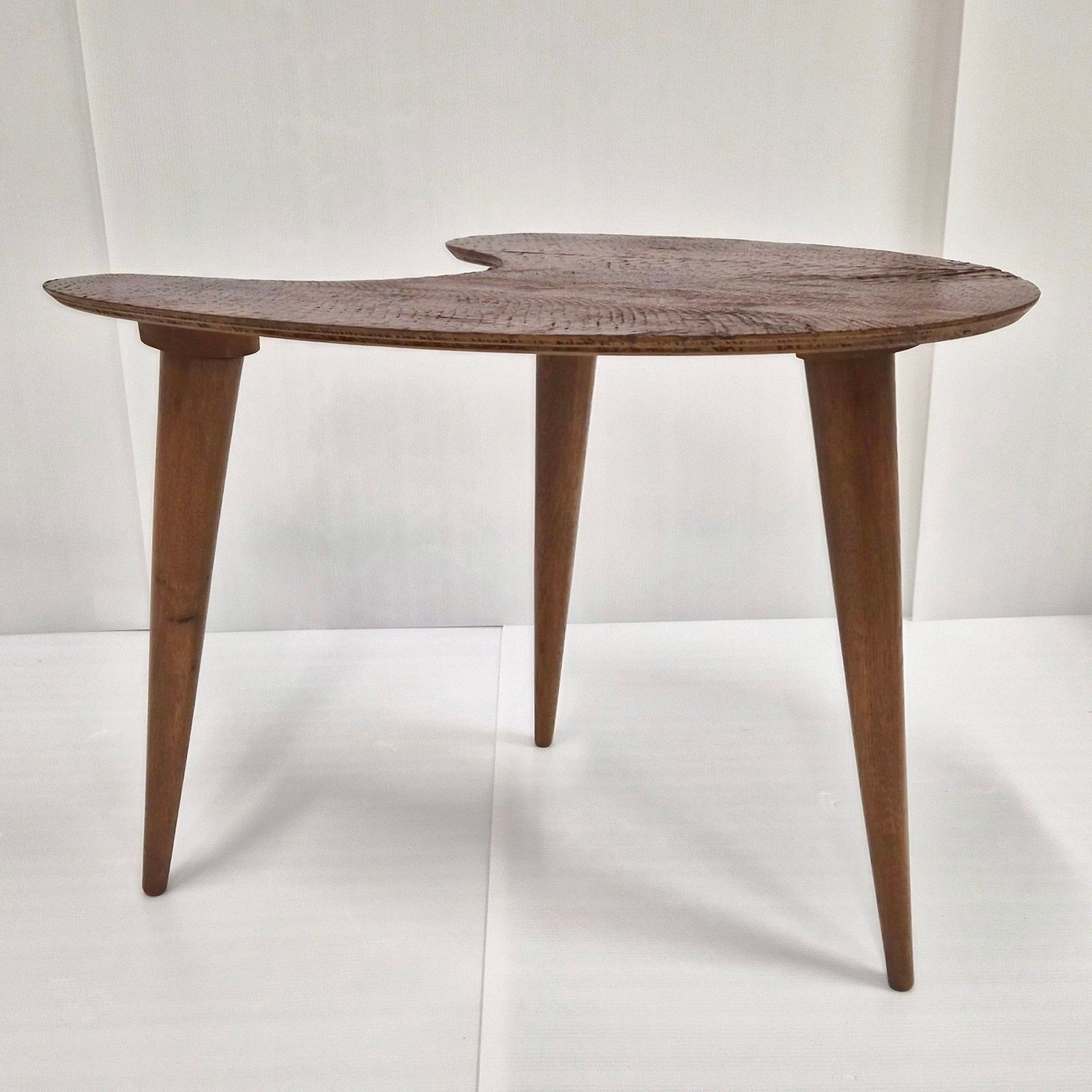 Vintage 1950s Imitation Snakeskin Tripod Side Coffee Table 50s 1950s photo for sale