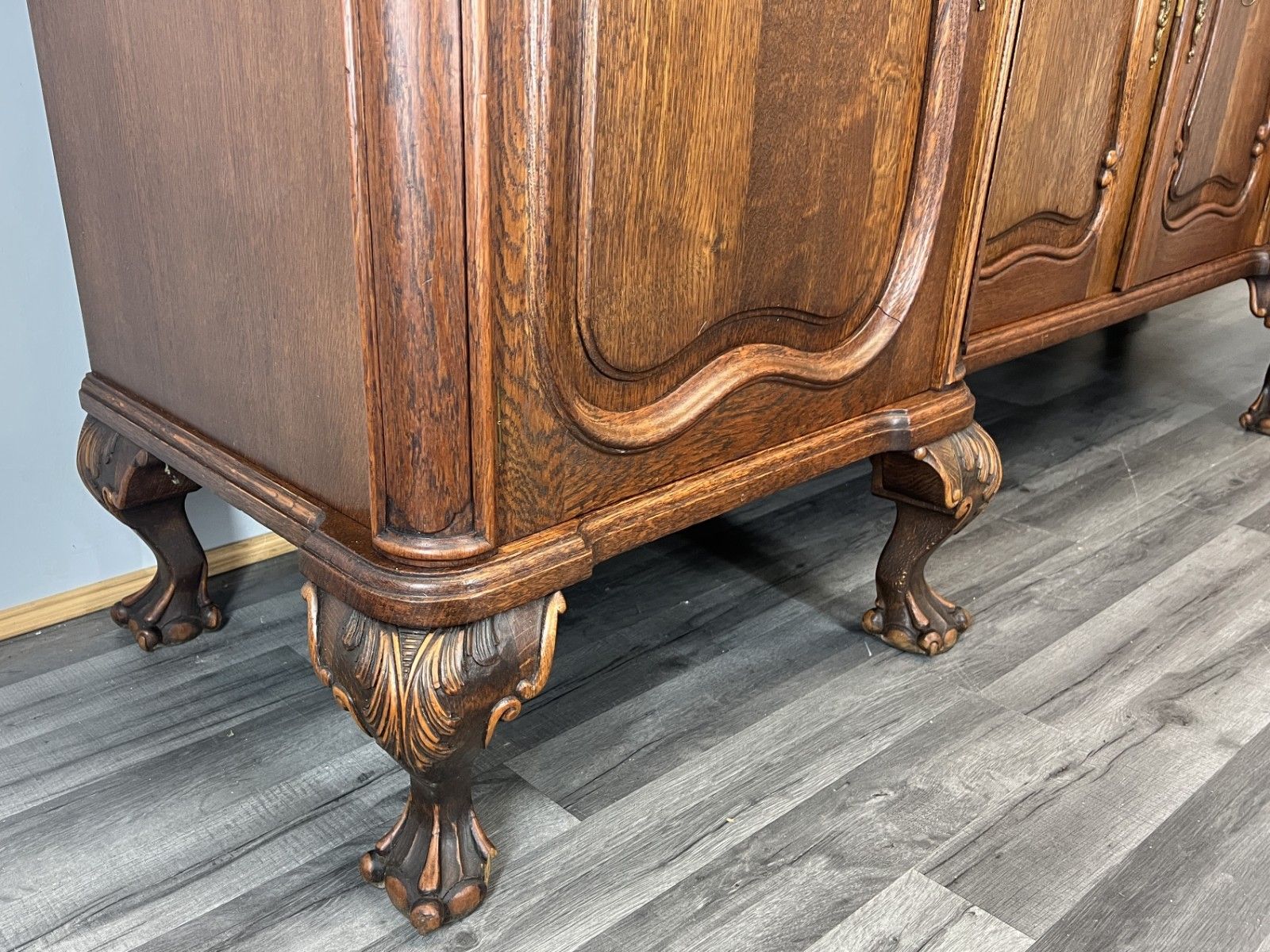 Sideboard Vintage French Buffet Oak Carved Cabinet Ornate Cupboard Lot 4510 photo buy
