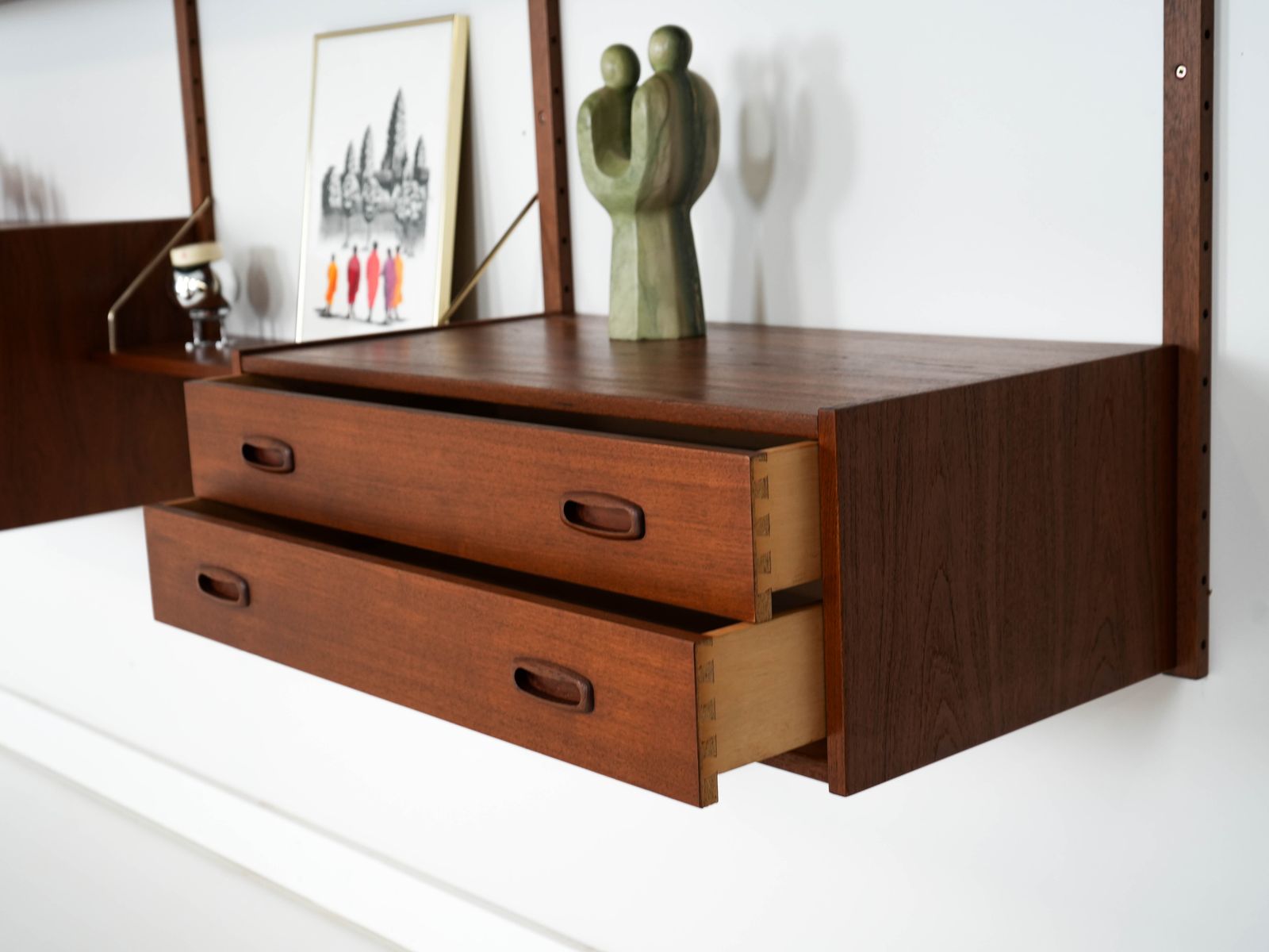 Meubels Teakhouten Wandmeubel, Deens Design, Jaren 1960, Vervaardigd In Denemarken photo