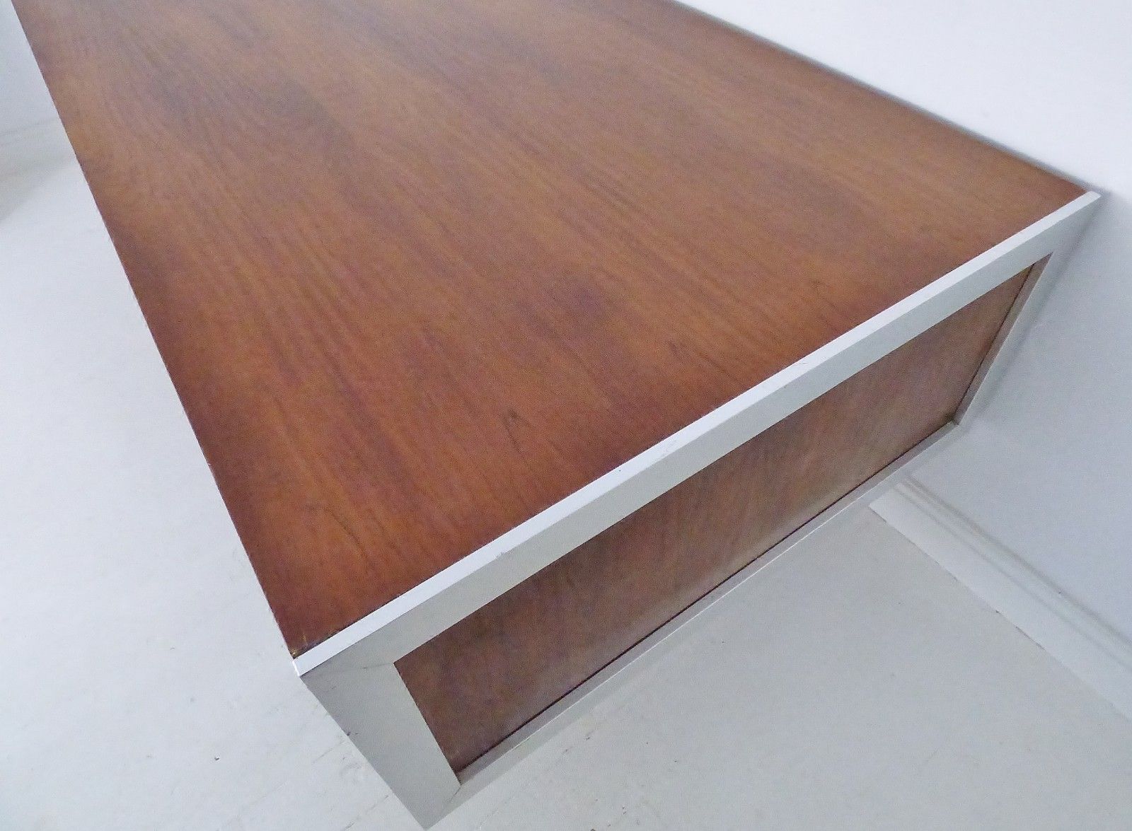 photo furniture Stunning Vintage Miller Design Associates Rosewood & Chrome Desk 1970's