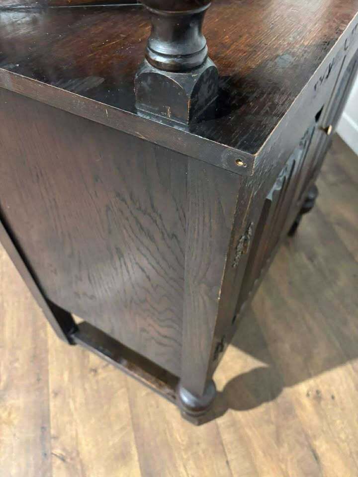 Early 20th Century Small Oak Court Cupboard photo vintage