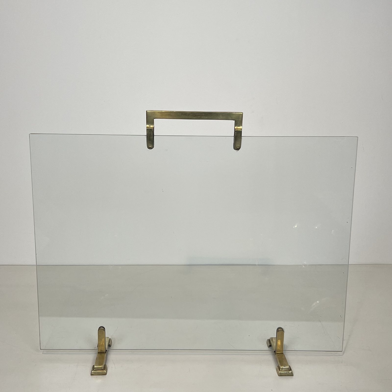 Glass And Brass Fireguard, 1970s photo 1050.0
