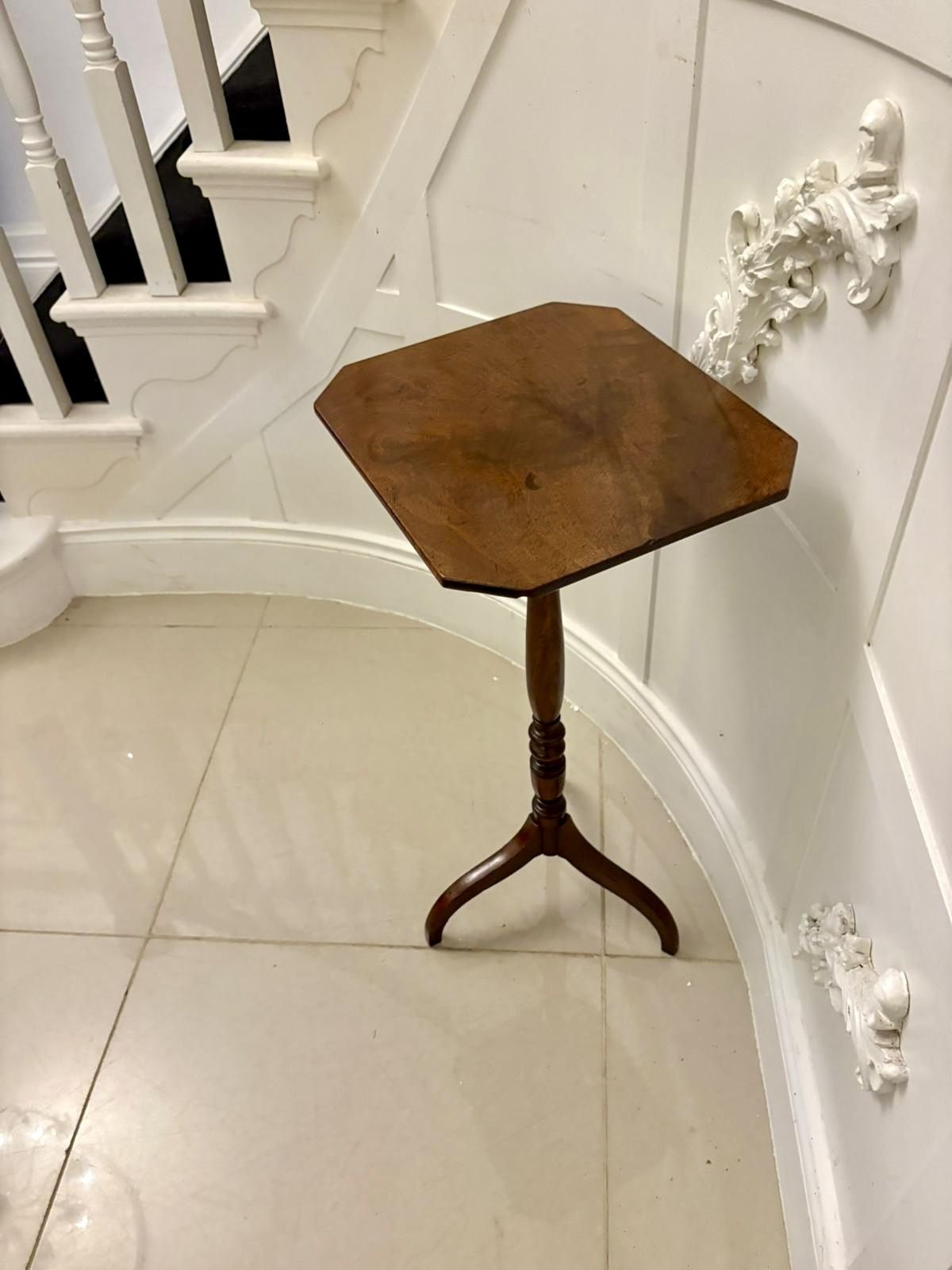 Elegant Antique Quality Mahogany Tripod Occasional Table photo furniture