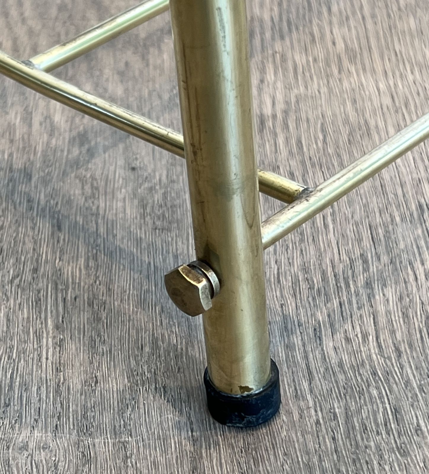 photo for sale Neoclassical Style Folding Valet Stand In Brass And Wood