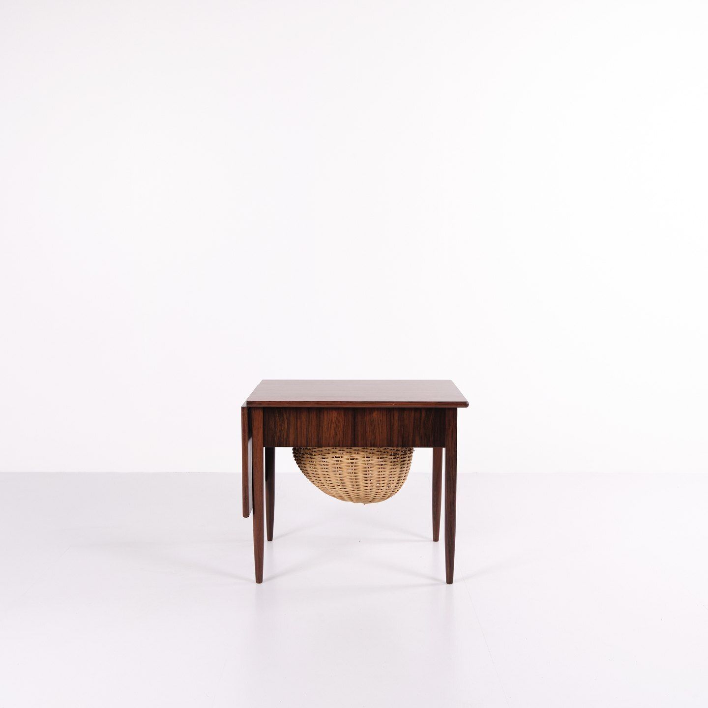 Foldable Sewing Table With Drawer   Rosewood   Johannes Andersen   Silkeborg Furniture Factory   1960s photo for sale