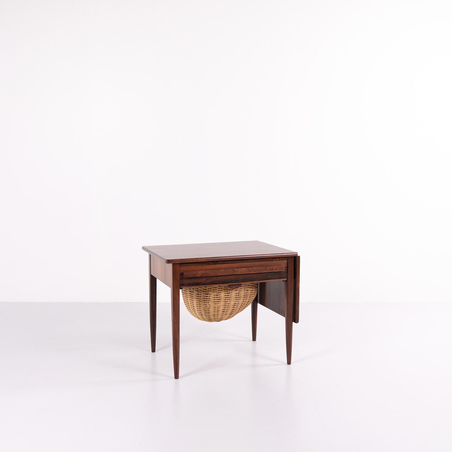 Foldable Sewing Table With Drawer   Rosewood   Johannes Andersen   Silkeborg Furniture Factory   1960s photo Furniture